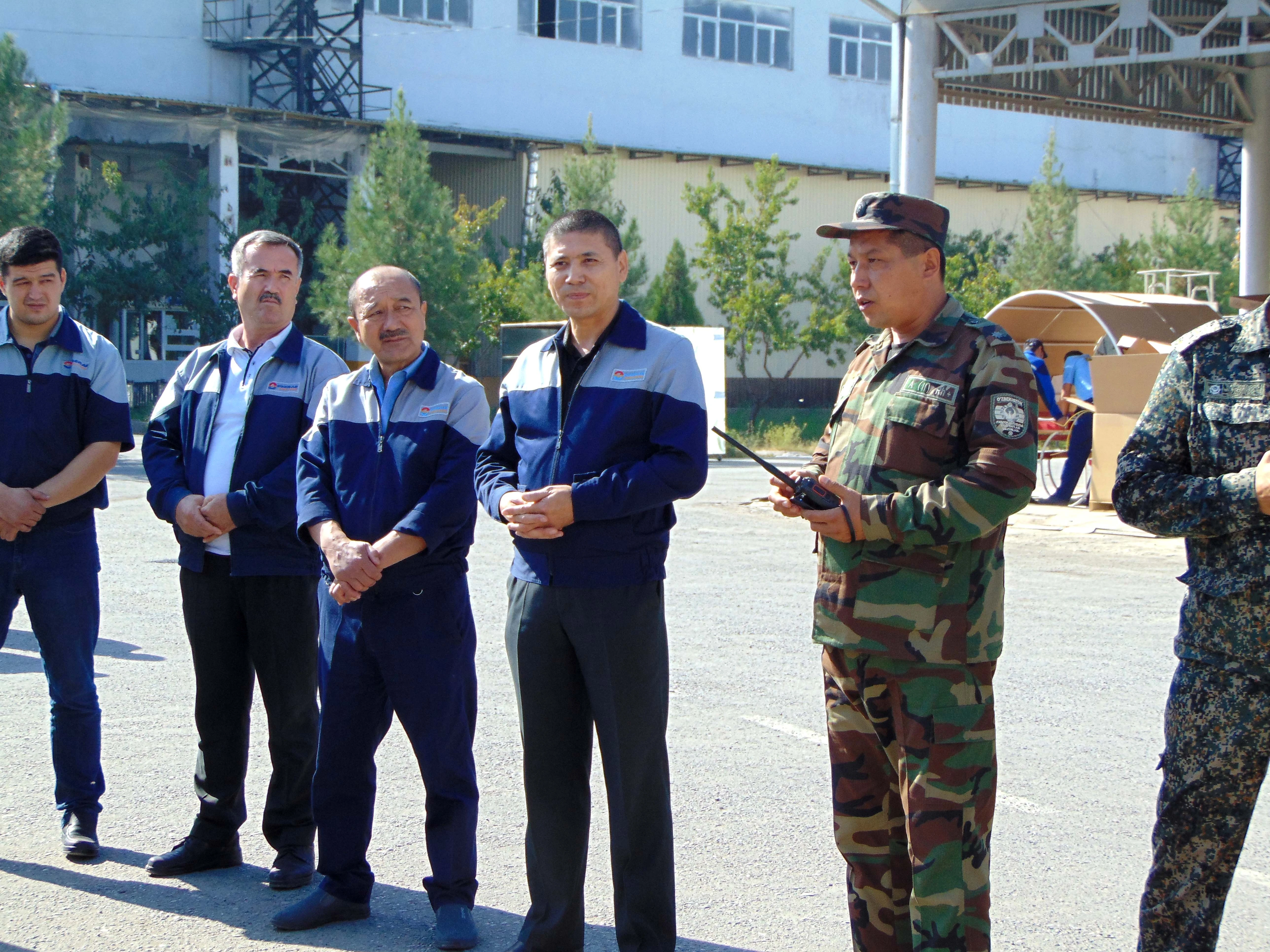 Scheduled fire safety exercises were held at the O'ZERA CLIMATE CONTROL plant. Fire departments and employees of the enterprise took part in it.